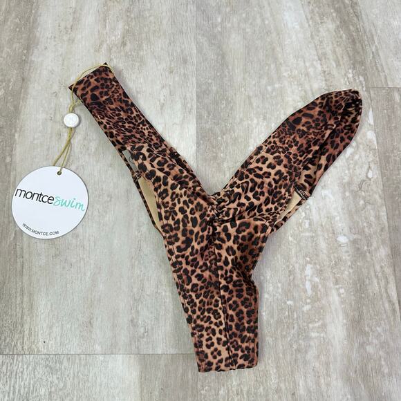 NEW Montce Uno Bikini Bottom Leopard Size XL - Picture 6 of 6